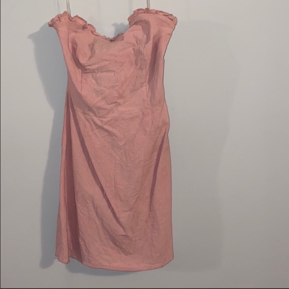 Lottie Moss Pacsun Pink Strapless Dress